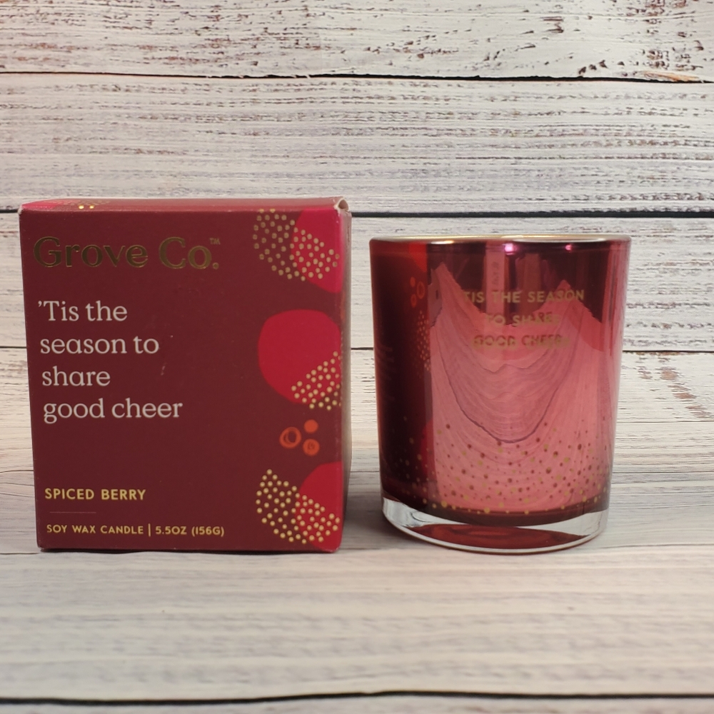 Grove Co. Sparks of Joy Candle - Spiced Berry - 5.5oz